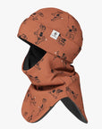 Kids Merino Balaclava in Copper Dogs Print