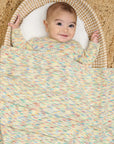 Space-Dye Organic Cotton Knitted Baby Blanket