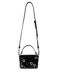Studded Top Grain Leather Bag with Adjustable Strap