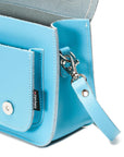 Handmade Leather Micro Satchel - Pastel Baby Blue