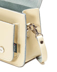 Handmade Leather Micro Satchel - Pastel Cream