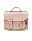 Handmade Leather Micro Satchel - Iced Coffee
