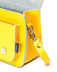 Handmade Leather Micro Satchel - Pastel Daffodil Yellow