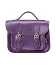 Handmade Leather Micro Satchel - Purple