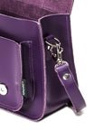 Handmade Leather Micro Satchel - Purple