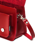 Handmade Leather Micro Satchel - Red