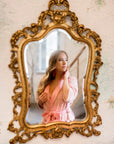 Mid-Length Bamboo Terry Robe for Women - Pink