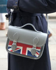 Union Jack Midi Satchel - Ghost Grey