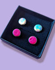 Mini cork stud earrings