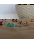 Mini cork stud earrings