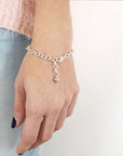 Mini Lifetime Silver Heart Charm Bracelet