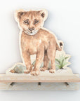 Mini Wall Shelf with Lion Design