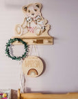 Mini Wall Shelf with Teddy Bear Motif