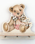 Mini Wall Shelf with Teddy Bear Motif