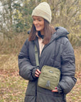 Mini Dog Walking Bag - Khaki Green