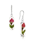 Rose Oval Drop Earrings