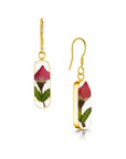 Rose Oval Drop Earrings