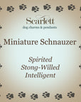 Miniature Schnauzer Silver Dog Charm