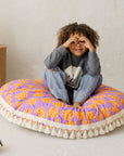 MINICAMP Large Kids Floor Cushion in Vibrant Tulip Pattern