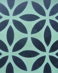 Premium OASIS Cement Tile in yellow and blue, timeless elegant handcrafted floor and wall tiles, best-selling bathroom and kitchen tiles, needs sealing by Maria Starling Design at brixbailey.com