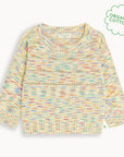 Space-Dye Organic Cotton Knitted Baby & Kids Sweater