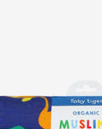 Premium Organic Cotton Muslin Burp Cloths Double Pack with Lion Print, GOTS Certified, Eco-Friendly Dye, Machine Washable by Toby Tiger at brixbailey.com