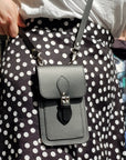 Handmade Leather Mobile Phone Pouch Plus - Pastel Baby Blue