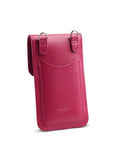 Handmade Leather Mobile Phone Pouch Plus - Magenta