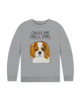 Royal Shadows & Snack Time: Eco Kids Sweatshirt with Cavalier Charm