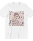 Unisex Organic Cotton T Shirt with Hand Drawn Illustration