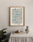 No.041 - Nouveau Indigo - Vintage Archive Poster Prints