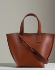Model Cognac Leather Bucket Bag
