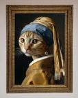 Mona Lisa Cat Framed Poster