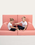 Salmon Pink Activity Play Mattress Set