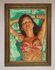 Money Pool Babe Framed Wall Art
