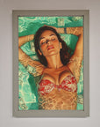Money Pool Babe Framed Wall Art