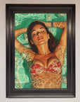 Money Pool Babe Framed Wall Art