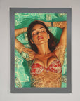 Money Pool Babe Framed Wall Art