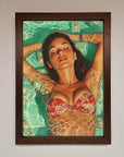 Money Pool Babe Framed Wall Art