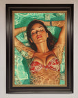 Money Pool Babe Framed Wall Art