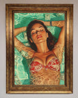 Money Pool Babe Framed Wall Art