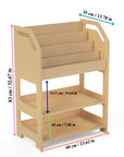 Montessori Wooden Kids Bookshelf with Toy Storage