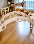 Montessori Climbing Arch Rocker with 2 Ramps and Pillow-3