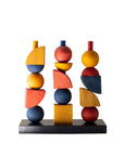 Modern Wooden Stacking Toy for Montessori Play
