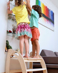 Twins Montessori Kitchen Stool - Wooden Step Stool for Kids-0