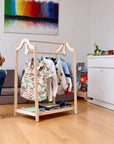 Montessori Wooden Kids Clothing Rack-0