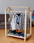 Montessori Wooden Kids Clothing Rack-1