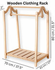 Montessori Wooden Kids Clothing Rack-2