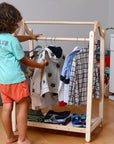 Montessori Wooden Kids Clothing Rack-4