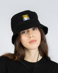 Jungle Black Cotton Bucket Hat for Adults